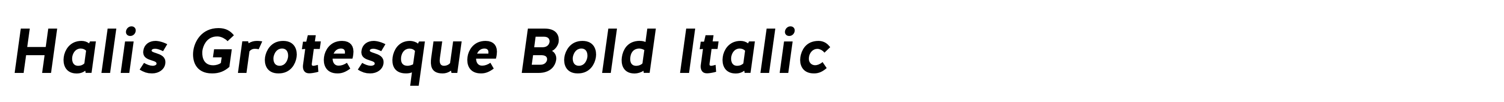 Halis Grotesque Bold Italic